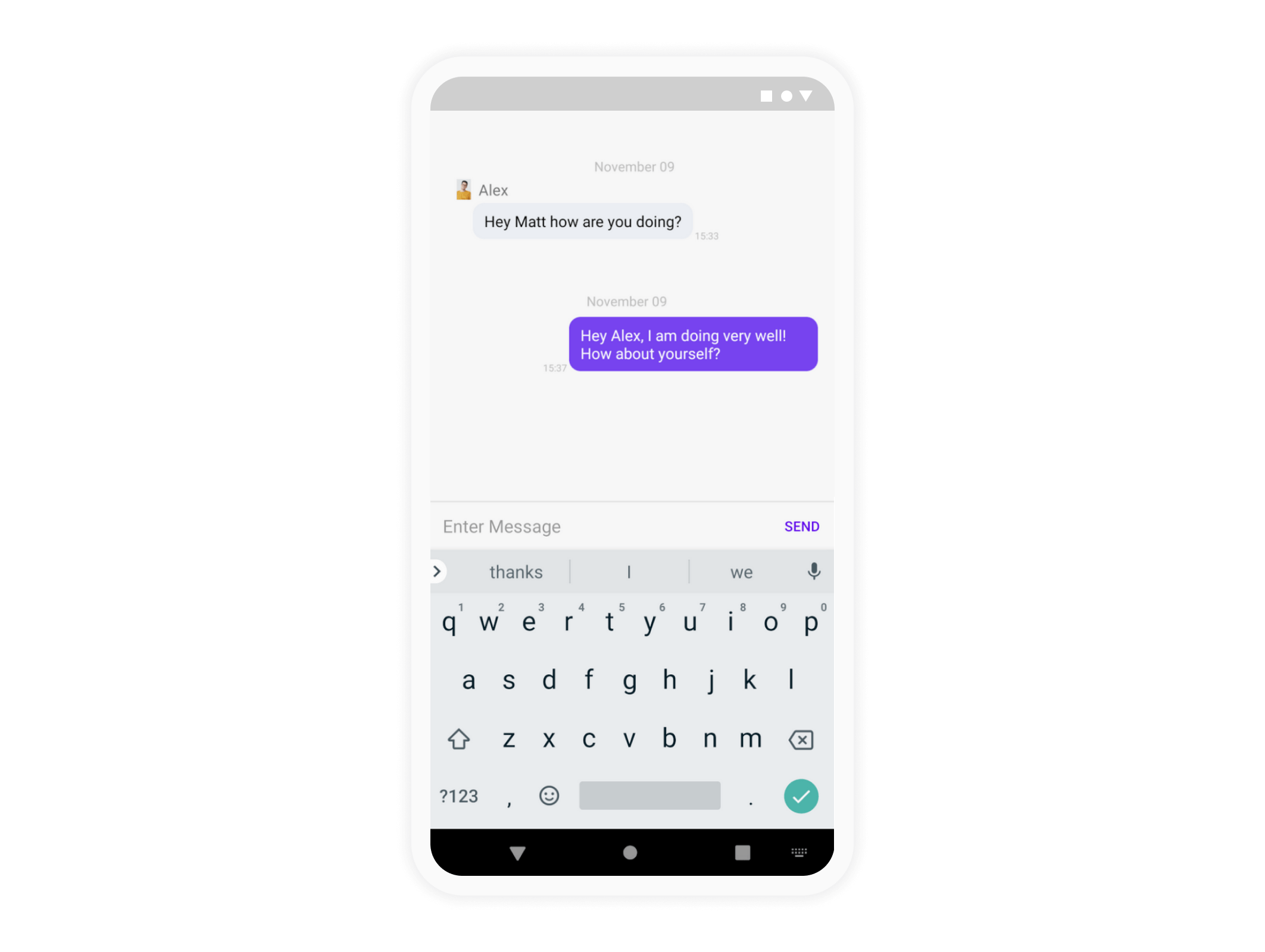 Messaging UI Screen - 1