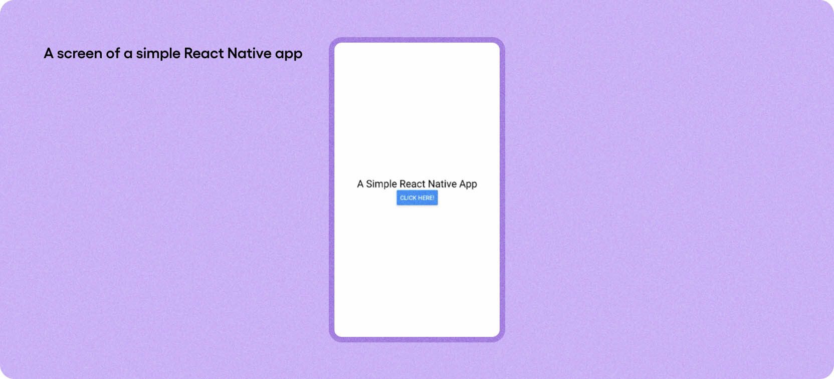 A screen of a simple React Native app